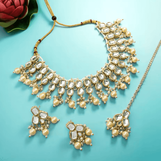 Meenakari Pearl Necklace Set