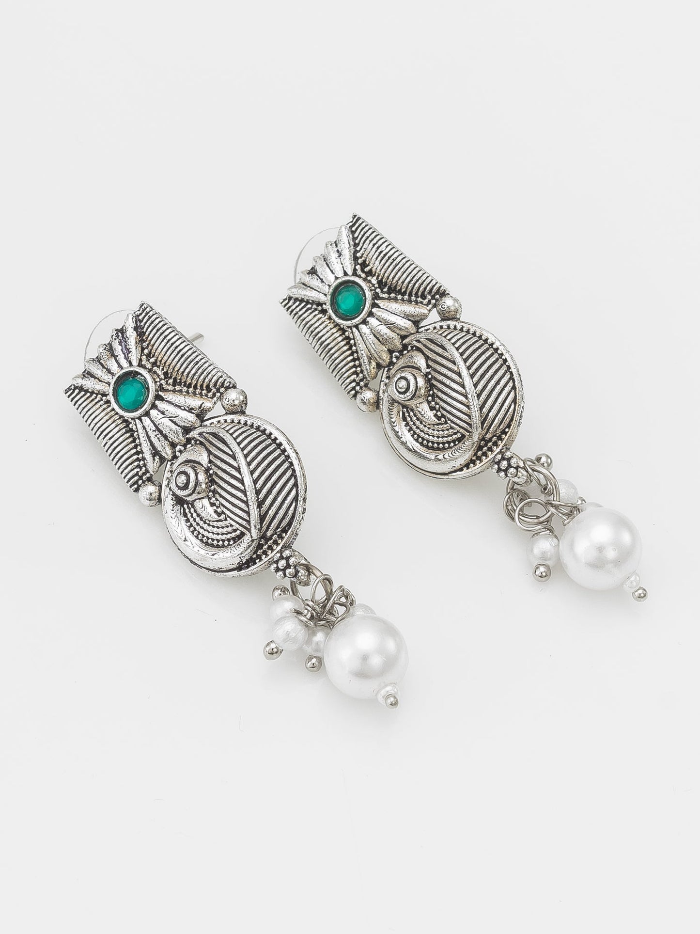 Revati Oxidized Silver Set