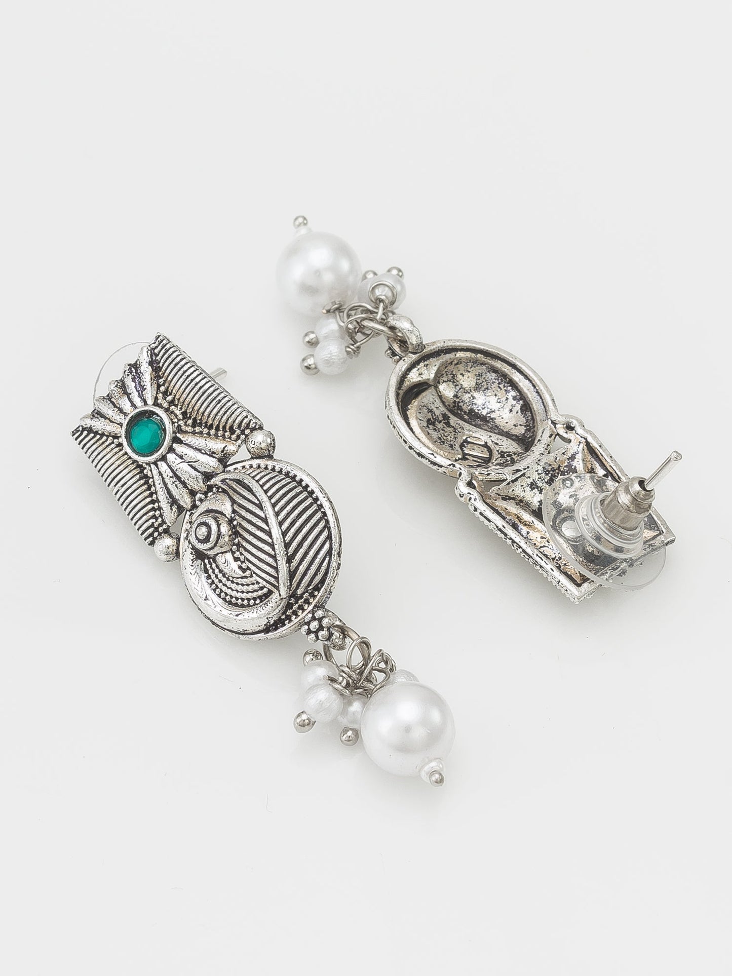 Revati Oxidized Silver Set