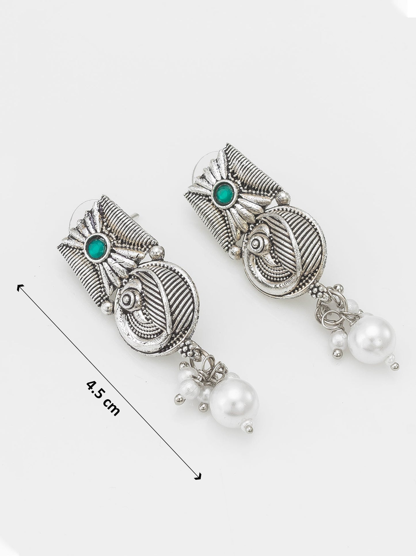 Revati Oxidized Silver Set