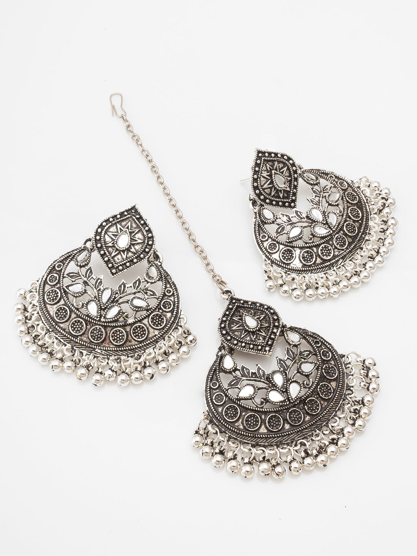 Bhuvi Oxidised Silver Set