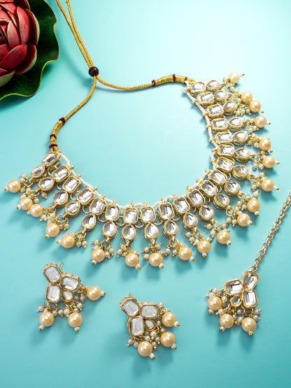 Meenakari Pearl Necklace Set