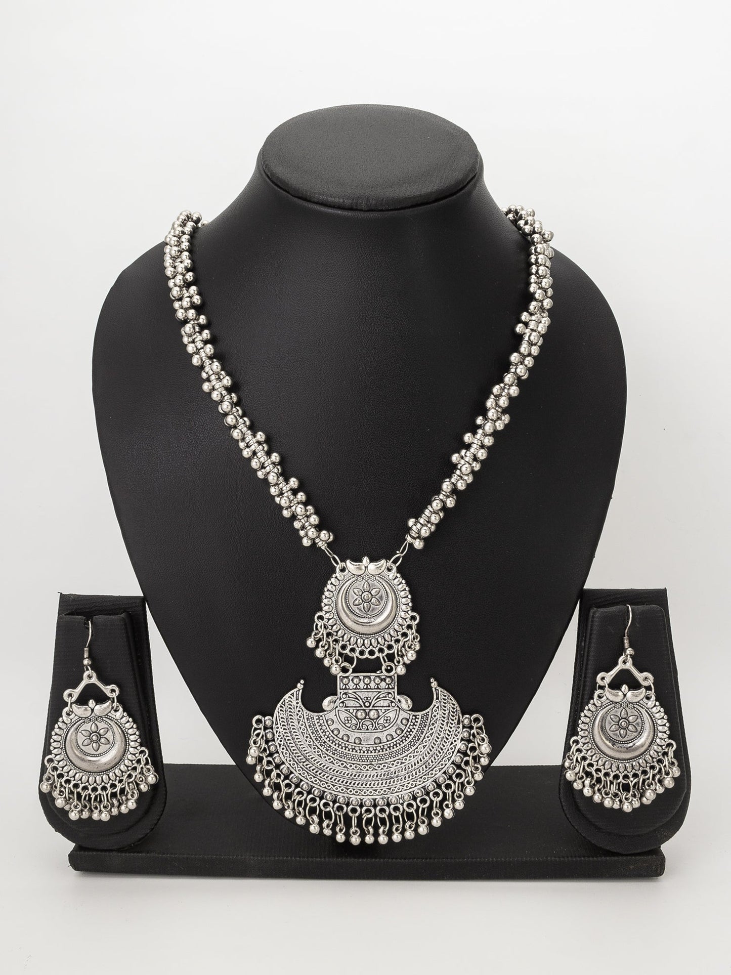 Mohini Oxidized Silver Set